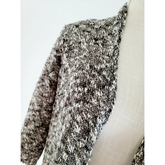 Eileen Fisher Heather Grey Multi Linen Blend Open Cardigan PM Medium Petite - Picture 5 of 10